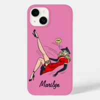 Magnifique Fille Blonde Vintage Glamour Rétro Pin-