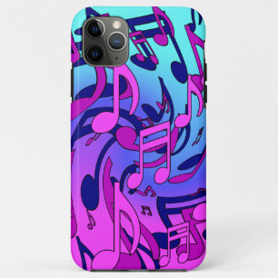 Case-Mate iPhone Case Magnifique motif musical rose violet aqua