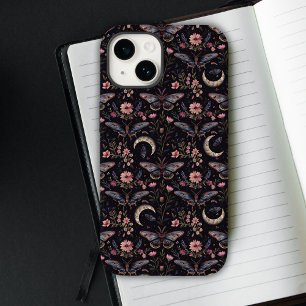 Coque Pour iPhone 14 Magnifiques papillons fleurs et lunes motif