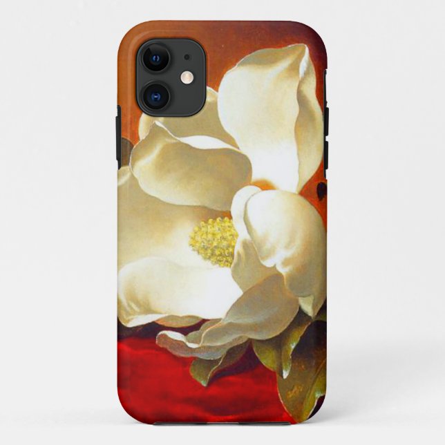 Coques Case-Mate iPhone Magnolia sur Red Velvet Martin Johnson Heade (Dos)