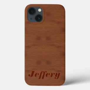 Etui iPhone Case-Mate Mahogany Red Wood Grain Illustration Monogramme