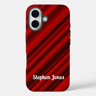 Coque Pour iPhone 16 Mahogany rouge et noir