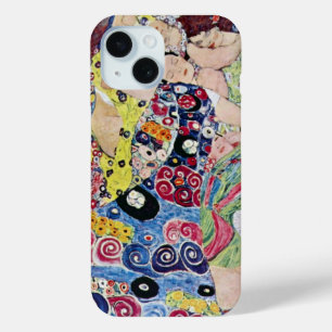 Coque Pour iPhone 15 Maiden (Vierge), Gustav Klimt, Art Nouveau Vintage