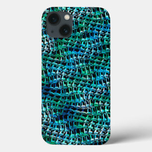Case-Mate iPhone Case Maille de sac torsadée et ondulée, cyan verdâtre