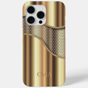 Coque iPhone 15 Pro Max Maille d'or   Monogramme