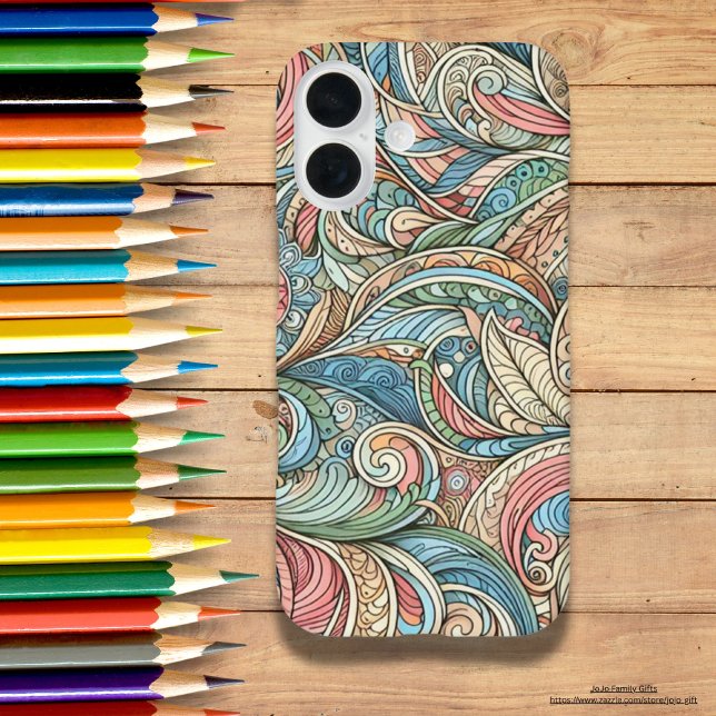 Coques Case-Mate iPhone Main artistique dessinée abstraite de la nature Co (Créateur téléchargé)