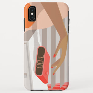 Case-Mate iPhone Case Main des femmes poussant le bouton snooze du révei