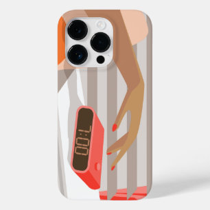 Coque Pour iPhone 14 Pro Main des femmes poussant le bouton snooze du révei
