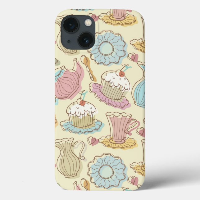 Coques Case-Mate iPhone Main Drawing Dishes Silhouettes (Verso)