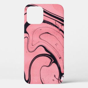 Case-Mate iPhone Case Main en marbre rose noir dessinée