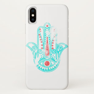 Case-Mate iPhone Case Main turquoise rouge spirituelle de Hamsa