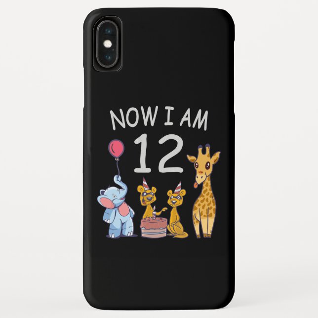 Coques Case-Mate iPhone Maintenant, j'ai 12 ans 12e anniversaire au Zoo (Dos)