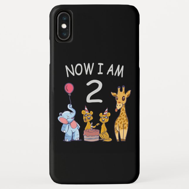 Coques Case-Mate iPhone Maintenant, j'ai 2 ans 2e anniversaire au Zoo (Dos)