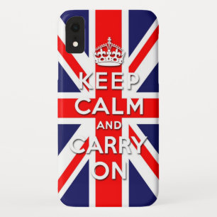 Case-Mate iPhone Case maintenez calme et continuez le drapeau d'Union