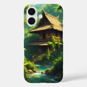 Coque Pour iPhone 16 Maison au Bord de la Rivière - Une Maison au Bord