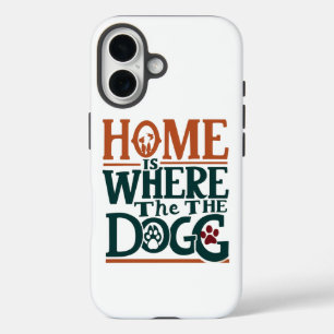 Coque Pour iPhone 16 Maison avec Chiens