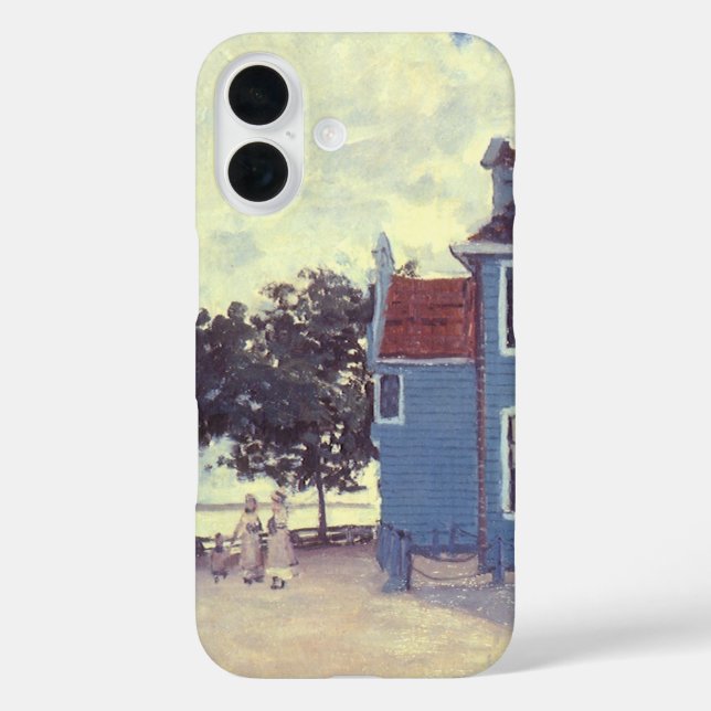 Coques Case-Mate iPhone Maison bleue à Zaandam par Claude Monet (Verso)