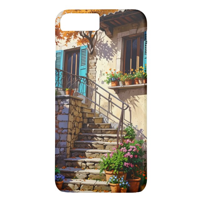 Coques Case-Mate iPhone Maison de village rustique ultra-réaliste avec pie (Dos)