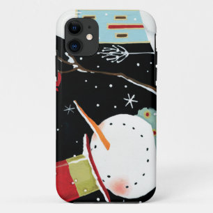 Etui iPhone Case-Mate Maison moderne d'hiver de bonhommes de neige