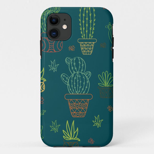 Coques Case-Mate iPhone Maison Plantes Cactus Illustration Boho Cactus (Dos)