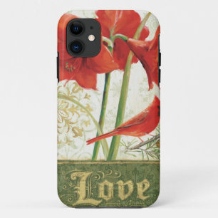 Coque iPhone 11 Maison pour l'amour d'amaryllis de Noël