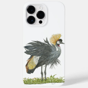 Coque Pour Pour iPhone 14 Pro Max Majestic Gris Crowned Crane Couleurs d'eau