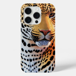 Coque iPhone 15 Pro Majestic Jaguar - Gros Chat Art de la faune