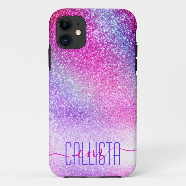 Coques Case-Mate iPhone Majestic rose violet Nebula Galaxy Parties scintil (Dos)