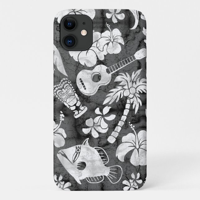 Coques Case-Mate iPhone Makapuu Beach Hawaii Charcoal Grey Batik (Dos)