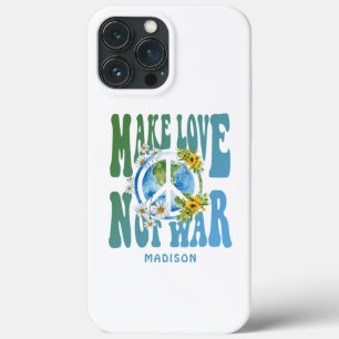 Case-Mate iPhone Case Make Love Not War Floral World Peace Signer Ajoute