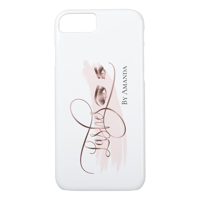 Coques Case-Mate iPhone Makeup Eyebrow Eyes Lashes Rose Gold (Dos)