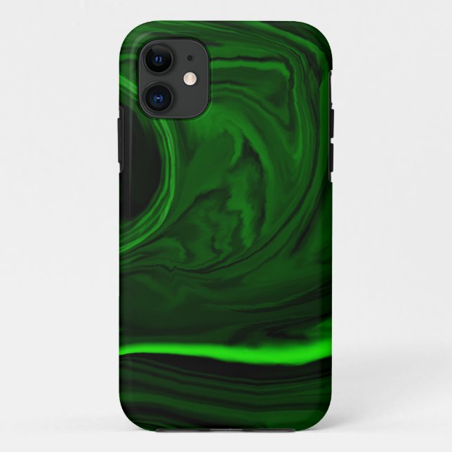 Coques Case-Mate iPhone malachite vert texture (Dos)