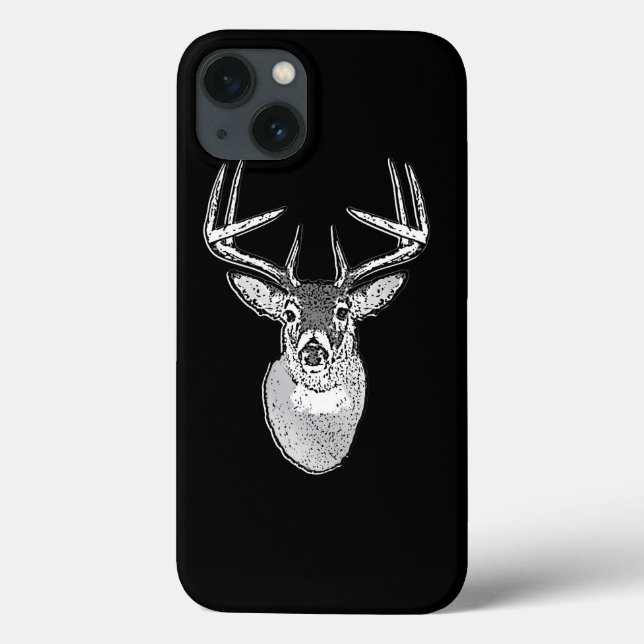Coques Case-Mate iPhone Mâle sur les cerfs communs noirs de queue blanche (Verso)