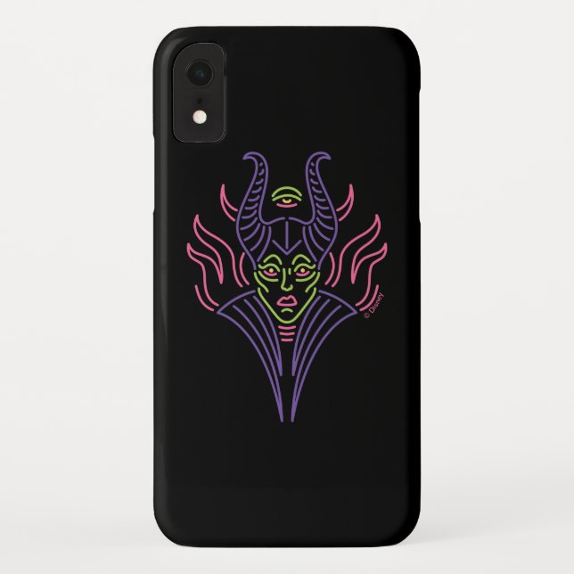 Coques Case-Mate iPhone Maléfique| Visage néon (Dos)
