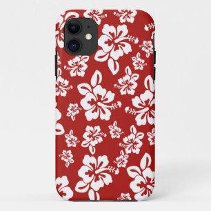 Etui iPhone Case-Mate Malia Hibiscus - Red Hawaii Pareau Imprimer
