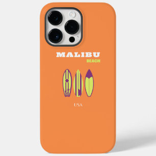 Coque Pour Pour iPhone 14 Pro Max Malibu, Plage de Malibu, Art Tropical, Preppy, Ora