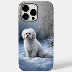 Coque Pour Pour iPhone 14 Pro Max Maltais Laisser Neige Noël