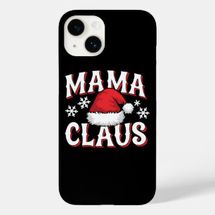 Coque Pour iPhone 14 Mama clauds avec chapeau santa