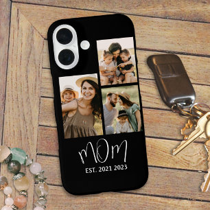 Coque Pour iPhone 16 Maman a établi un script moderne noir 3 Photo