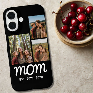 Coque Pour iPhone 16 Maman a établi un script moderne noir 3 Photo