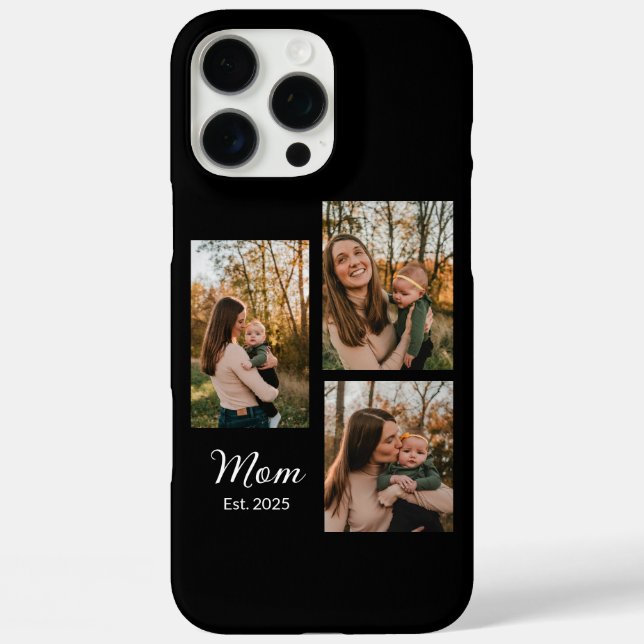 Coques Case-Mate iPhone Maman a établi un script noir 3 Photo (Verso)