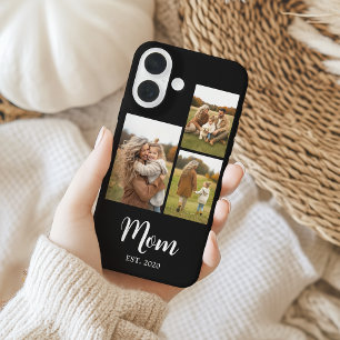 Coque Pour iPhone 16 Maman a établi un texte de script moderne noir 3 P
