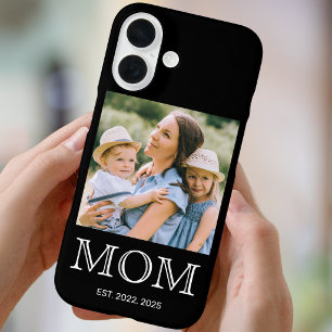 Coque Pour iPhone 16 Maman a établi une photo d'étui noir Case-Mate