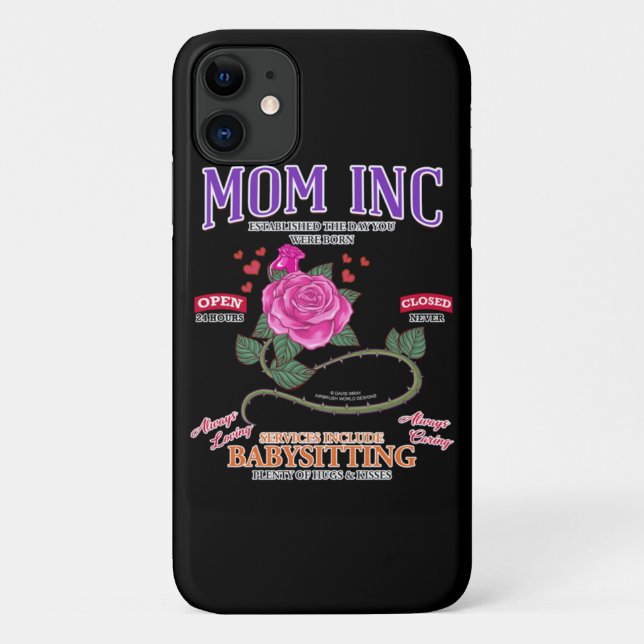 Coques Case-Mate iPhone Maman Inc Services Inclus Baby-sitting Funny Mothe (Dos)