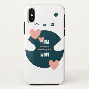 Coque iPhone X Maman, Je T'Aime Avec Tout Mon Coeur-Sweet Valenti