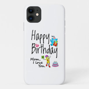 Case-Mate iPhone Case Maman, je t'aime. Joyeux anniversaire.