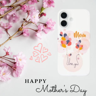 Coque Pour iPhone 16 Maman Personnalisée Aquarelle Balloon iPhone 16 Co