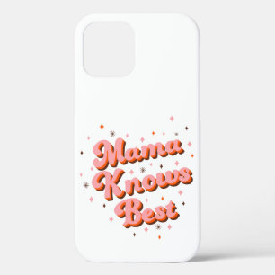 Case-Mate iPhone Case Maman Sait Mieux Rose Marron Lettre Rétro
