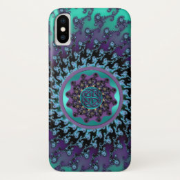 Coque Case-Mate Pour iPhone Mandala celtique sur la caisse colorée de fractale