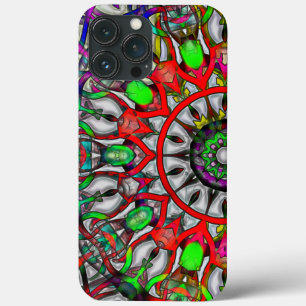 Case-Mate iPhone Case Mandala de kaléidoscope anormal vert rouge